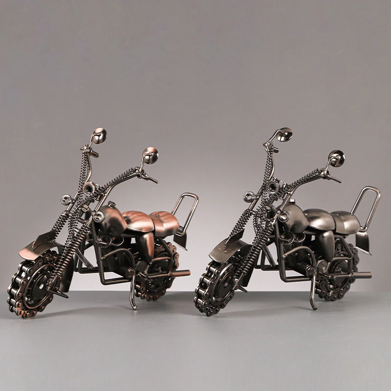 复古摩托车汽车摆件模型创意客厅玄关酒柜装饰品桌面小工艺品摆设