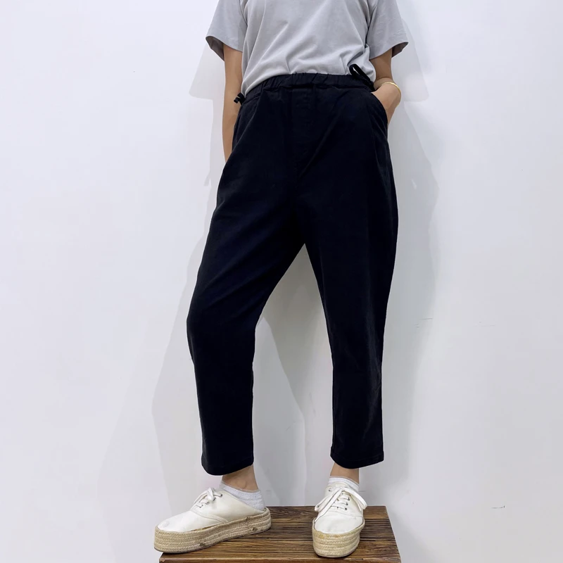 J女装瑕疵品59804010春秋松紧腰时尚百搭宽松休闲简显瘦遮肉