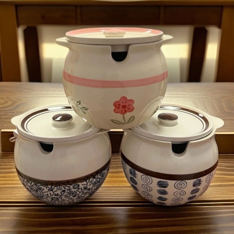 微瑕陶瓷猪油罐容量1升