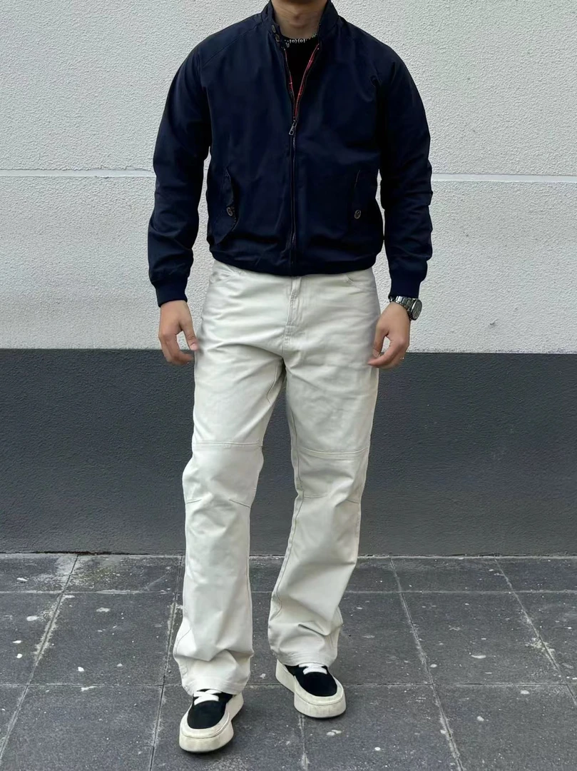 SOS弯刀立裁拼接工装裤四季机能风可调节直筒裤简约透气休闲长裤