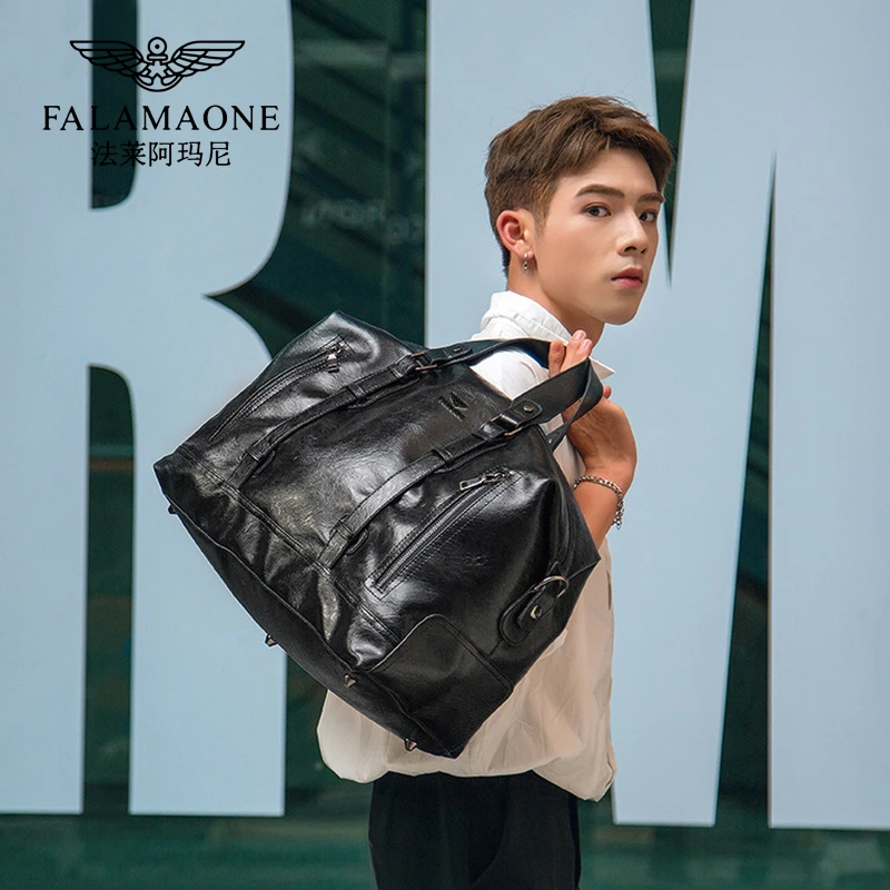 FALAMAONE/法莱阿玛尼旅行包男大容量手提斜跨包男女通用行李包