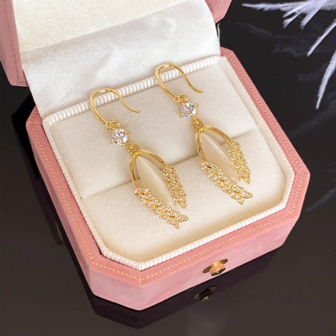 新款时尚高级轻奢麦穗耳环9003