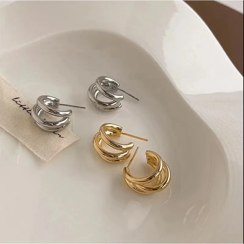 铜合金耳饰 ins个性耳圈百搭冷淡风韩版气质小众高级感耳饰8865
