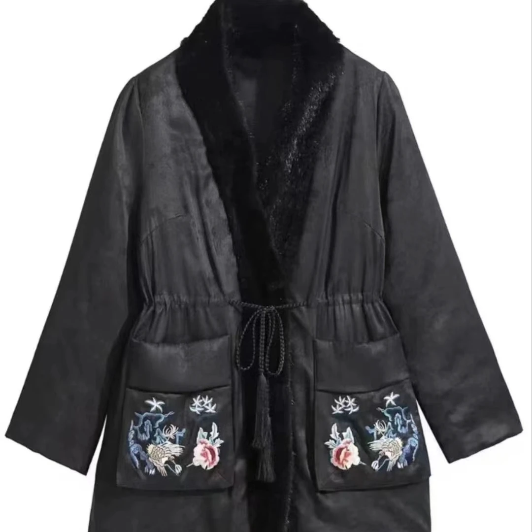 YMJ-冬款中国风加厚加棉低领刺绣棉衣