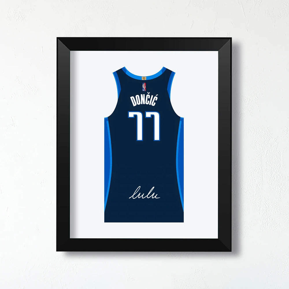 独行侠东契奇77号球衣款实木装饰相框照片墙海报桌摆寝室画框摆台