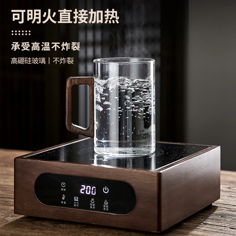 QINGPINGGUO/青苹果中式茶杯高硼硅玻璃杯男士大容量喝水杯子1234