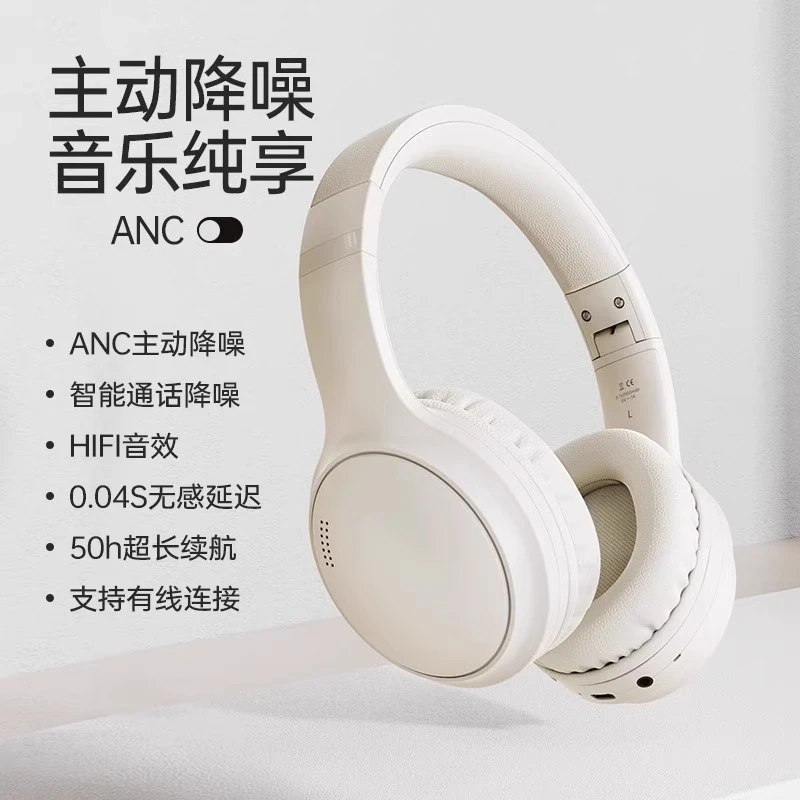 适用索尼头戴式蓝牙耳机ANC主动降噪真无线运动超长续航游戏新款