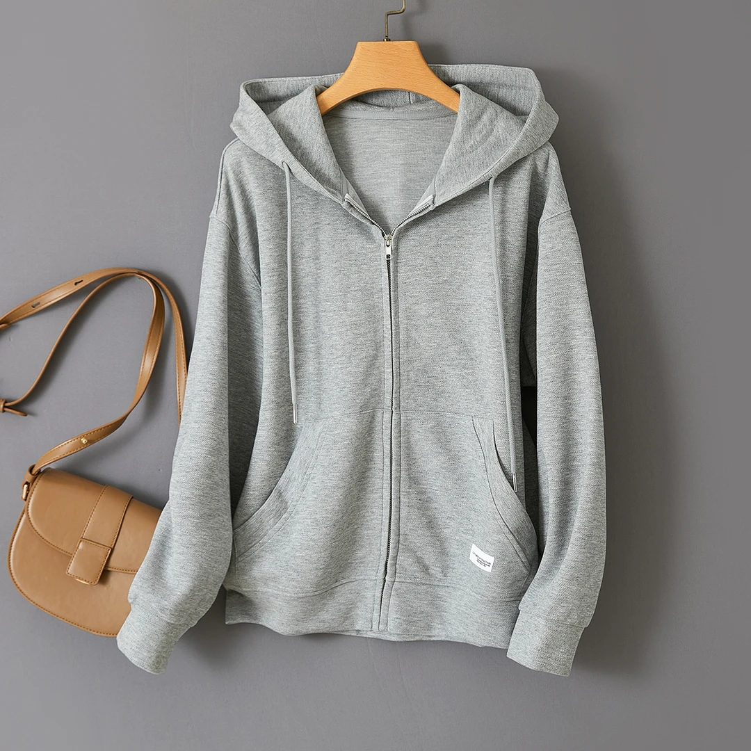 特！门店27&9！慵懒风休闲舒适连帽百搭宽松设计感外套女 L70767