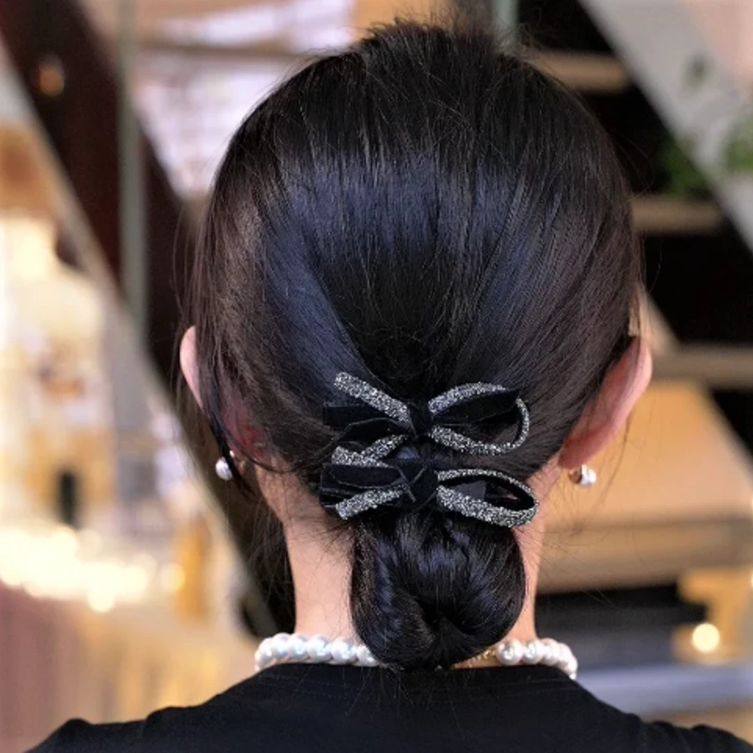 【慕白】闪闪蝴蝶结刘海夹碎发夹侧边夹LHJ8125