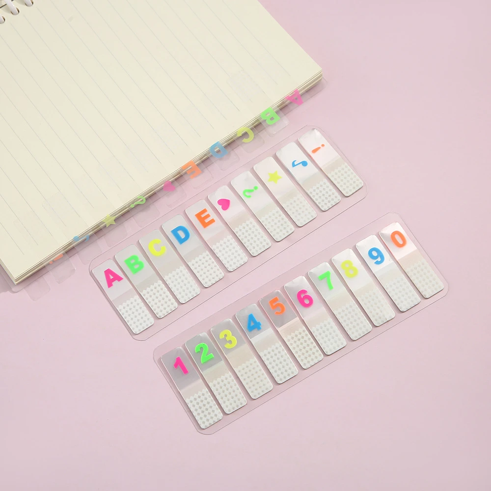 透明便利贴创意个性字母音符便签贴标注分类索引贴便合N次贴
