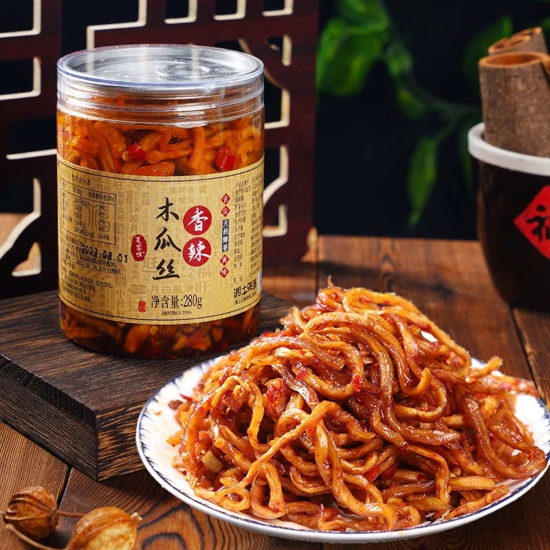木瓜丝干香辣湖南特产酱菜咸菜开味下饭菜 榨菜腌菜280g/瓶