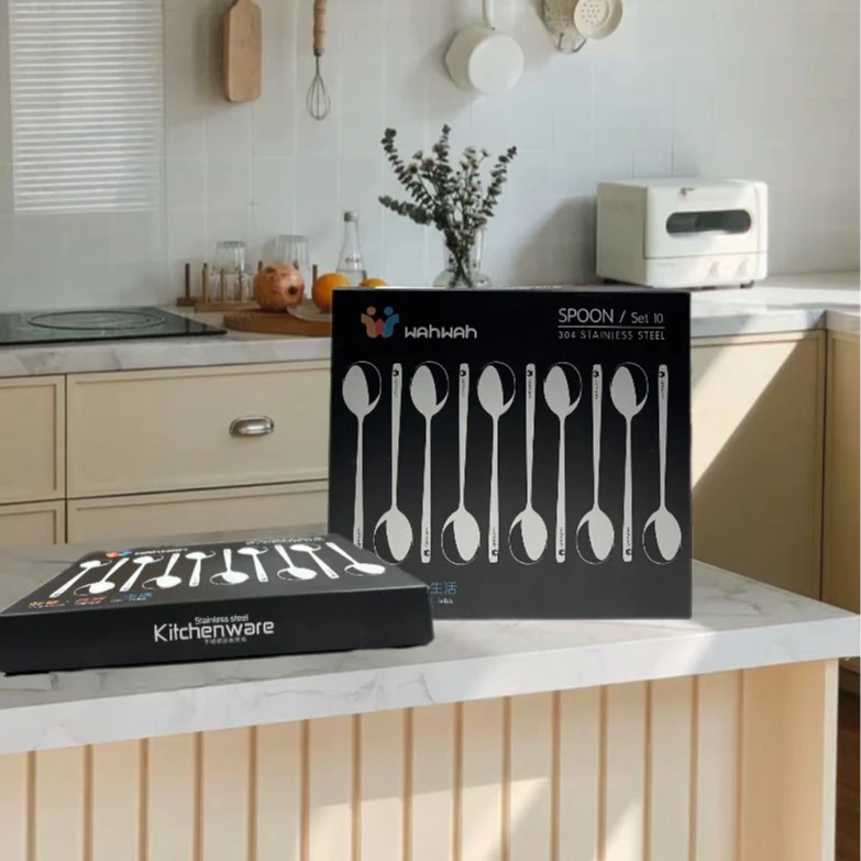 wahwah/哇哇家用防霉厨房套装精致盒装网红勺子10个一盒