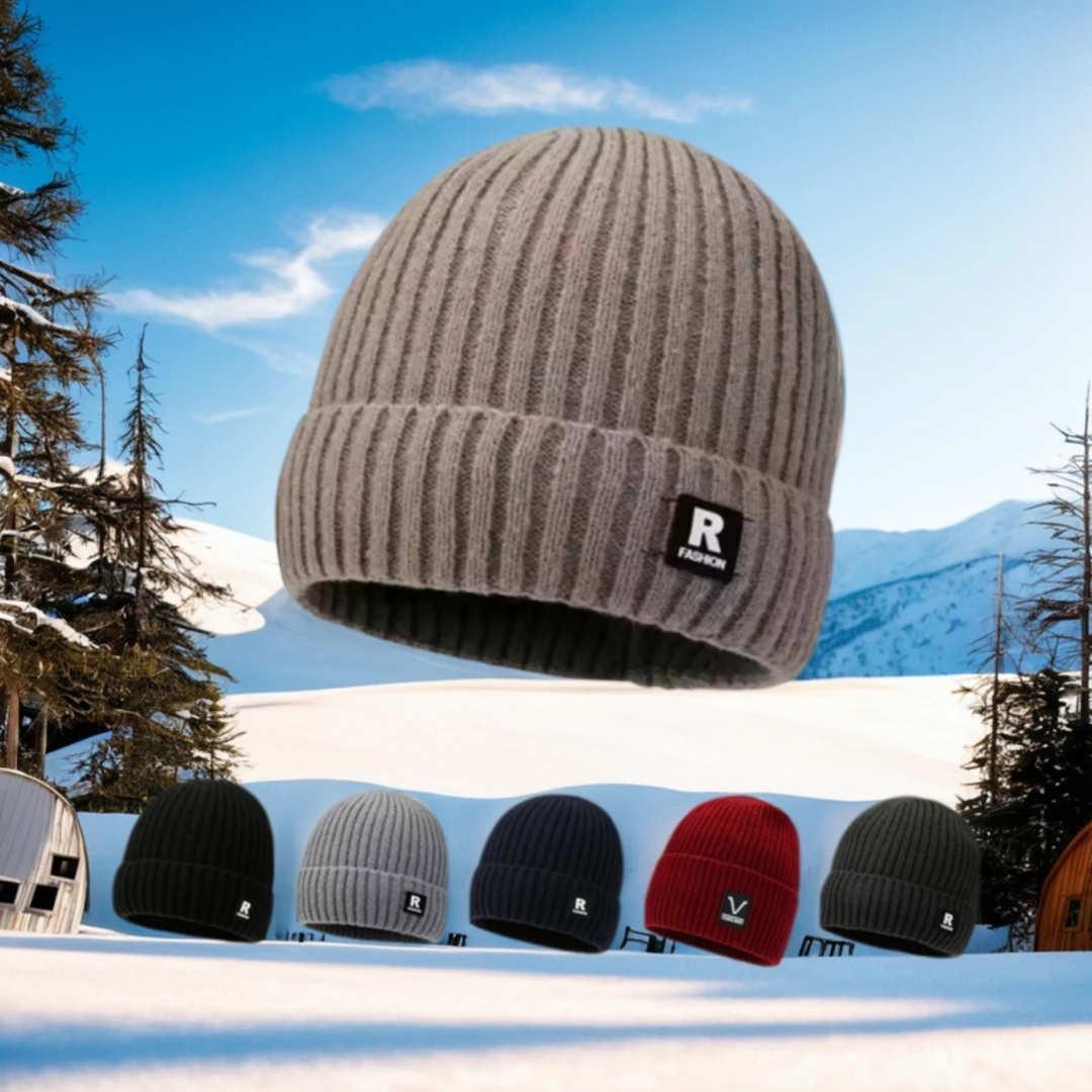 冬季男士男款针织毛线帽子毛线帽加绒户外加厚滑雪保暖时尚防寒