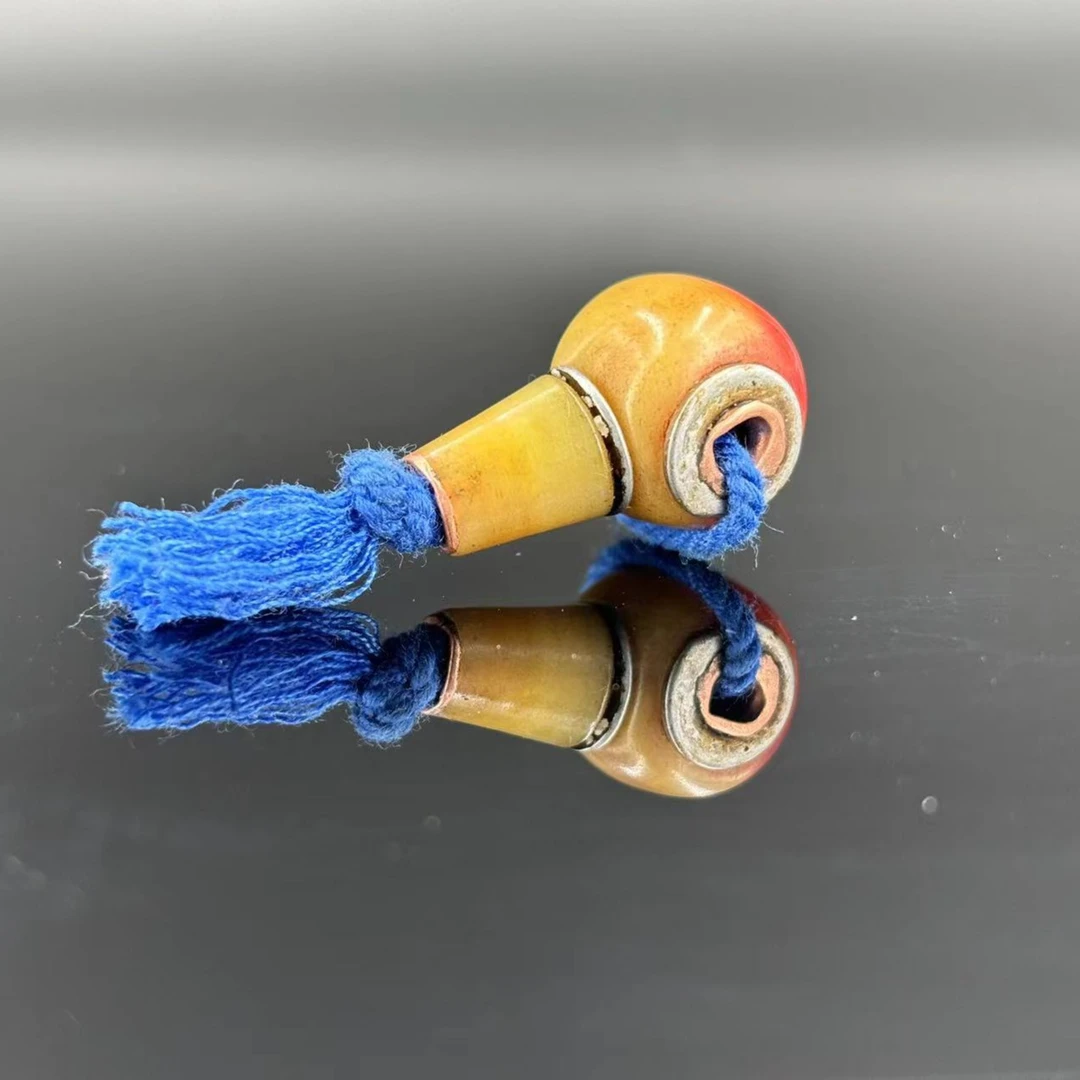 【鸿运当头】三通牛骨精工雕刻13mm 会有裂!