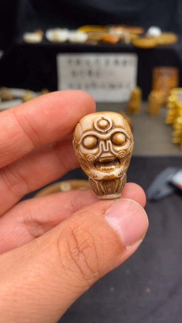 【闪购商品】鹿骨其他P517-骷髅三通-有棕裂