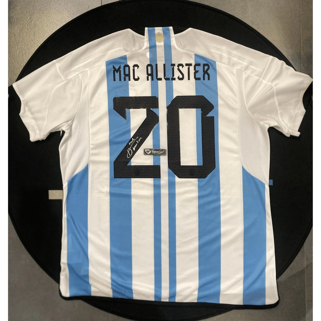 【TIPTOP亲签】麦卡利斯特 20号 阿根廷2星 23-24赛季亲签球衣 含EM