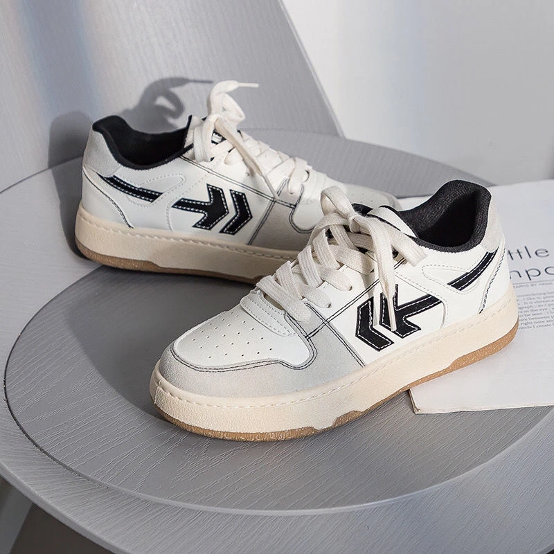 【jh-36】小白鞋皮面板鞋百搭运动鞋女鞋小众潮鞋休闲鞋