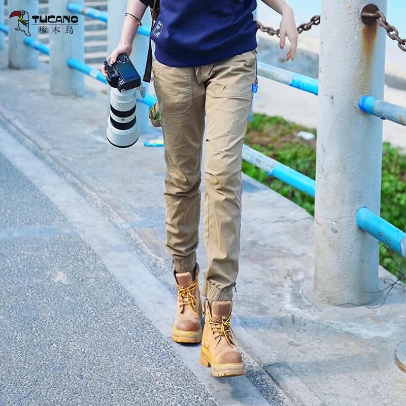 TUCANO/啄木鳥秋冬加绒保暖工装裤 男女款休闲户外多口袋百搭8679