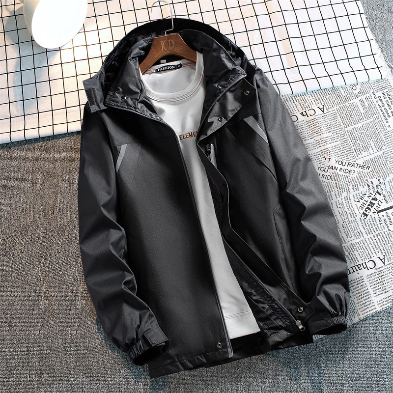 冲锋衣男春季新款耐磨工作服耐磨登山服印logo企业耐脏夹克冲锋衣