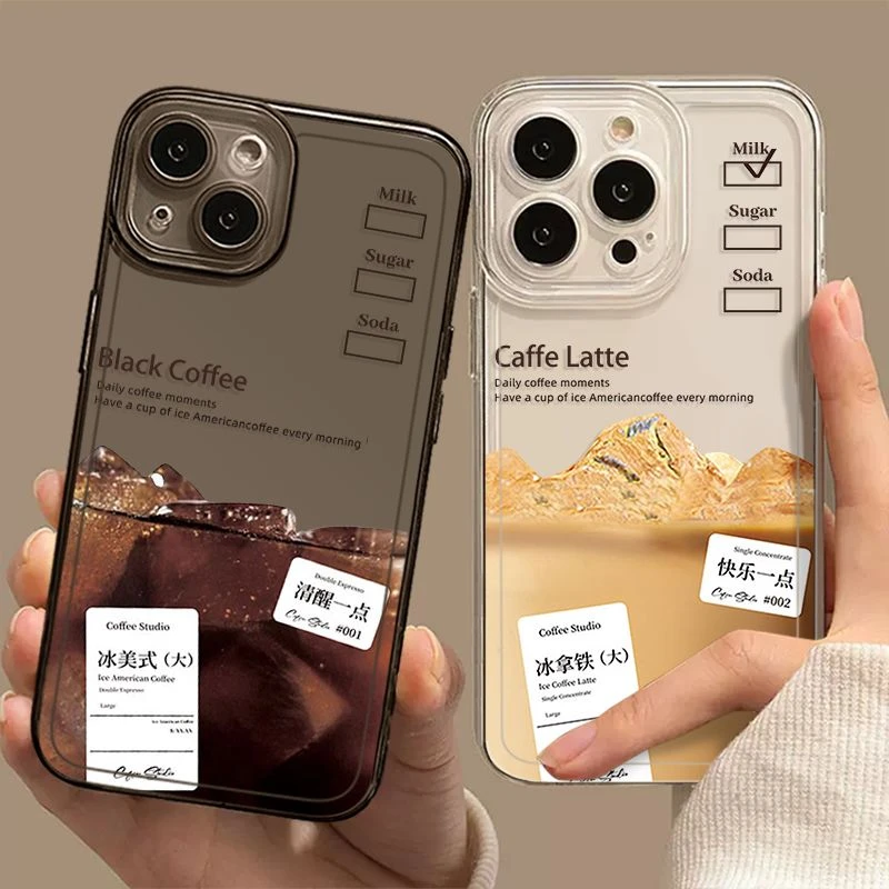 冰美式手机壳适用苹果14promax咖啡iPhone13高级感11拿铁12创意个