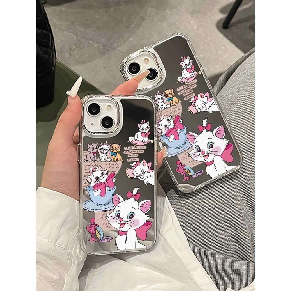 iPhone15promax适用苹果14/13电镀镜面壳12/11防摔xr玛丽猫xsmax/