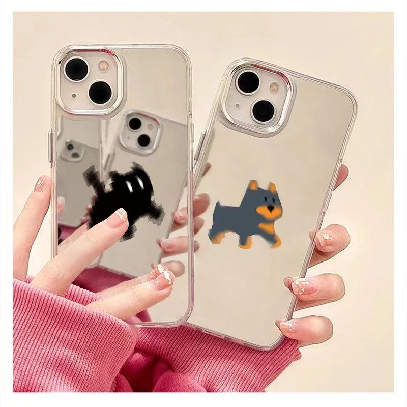 适用适用苹果iphoneX手机壳镜面13promax情侣11小众新高端12网红1