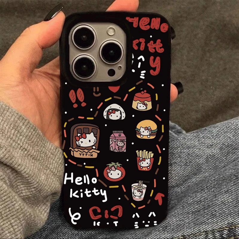 满屏凯蒂猫15适用苹果手机壳11软套13高级16可爱14小众外壳包邮女