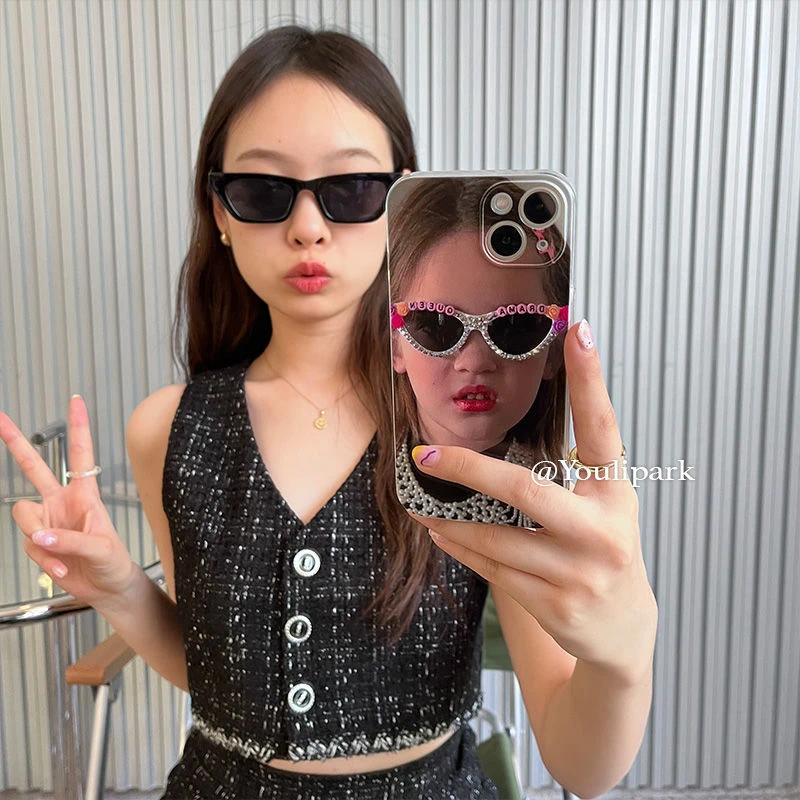韩国ins小众美式复古女孩11适用苹果14ProMax手机壳iPhone13/12软