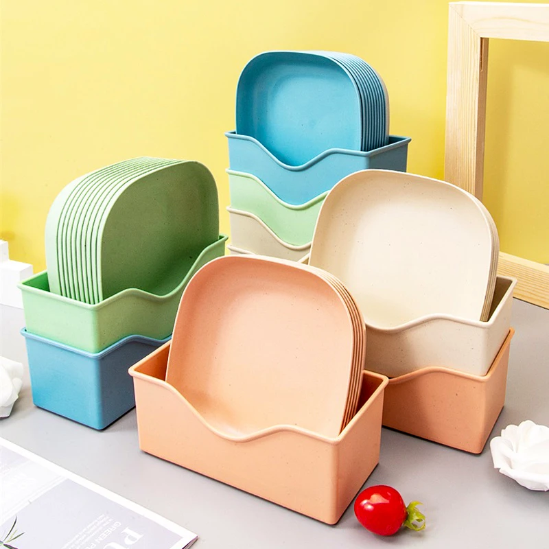 点砚日式餐桌小麦秸秆吐骨碟子家用骨碟骨头碟创意塑料小盘子耐摔