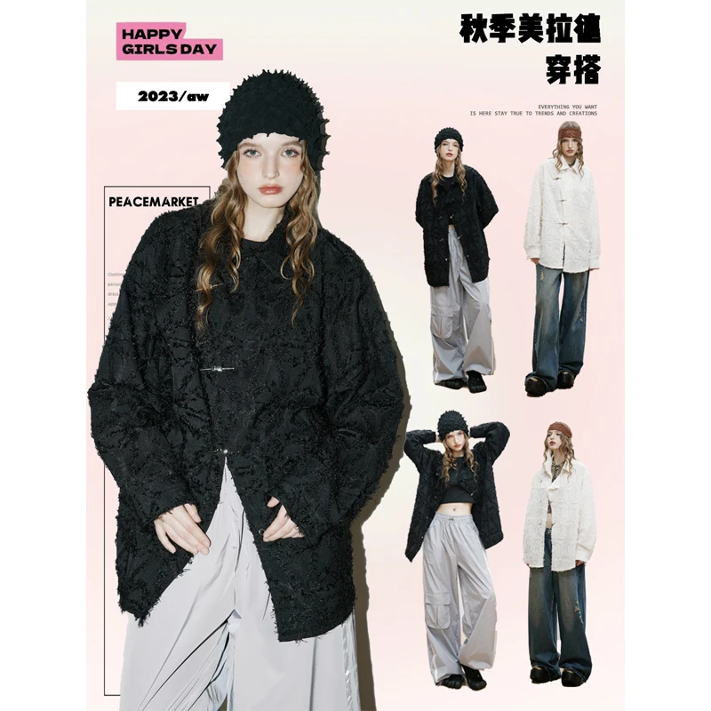 PEACEMARKET 新中式小香风外套衬衫女衬衣百搭外穿高级感小众上衣