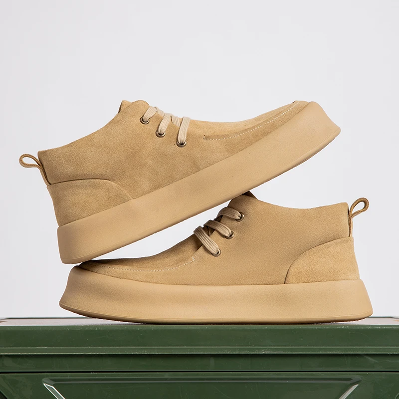 C-A9156马丁靴男士英伦复古秋冬磨砂皮厚底工装加绒保暖休闲鞋