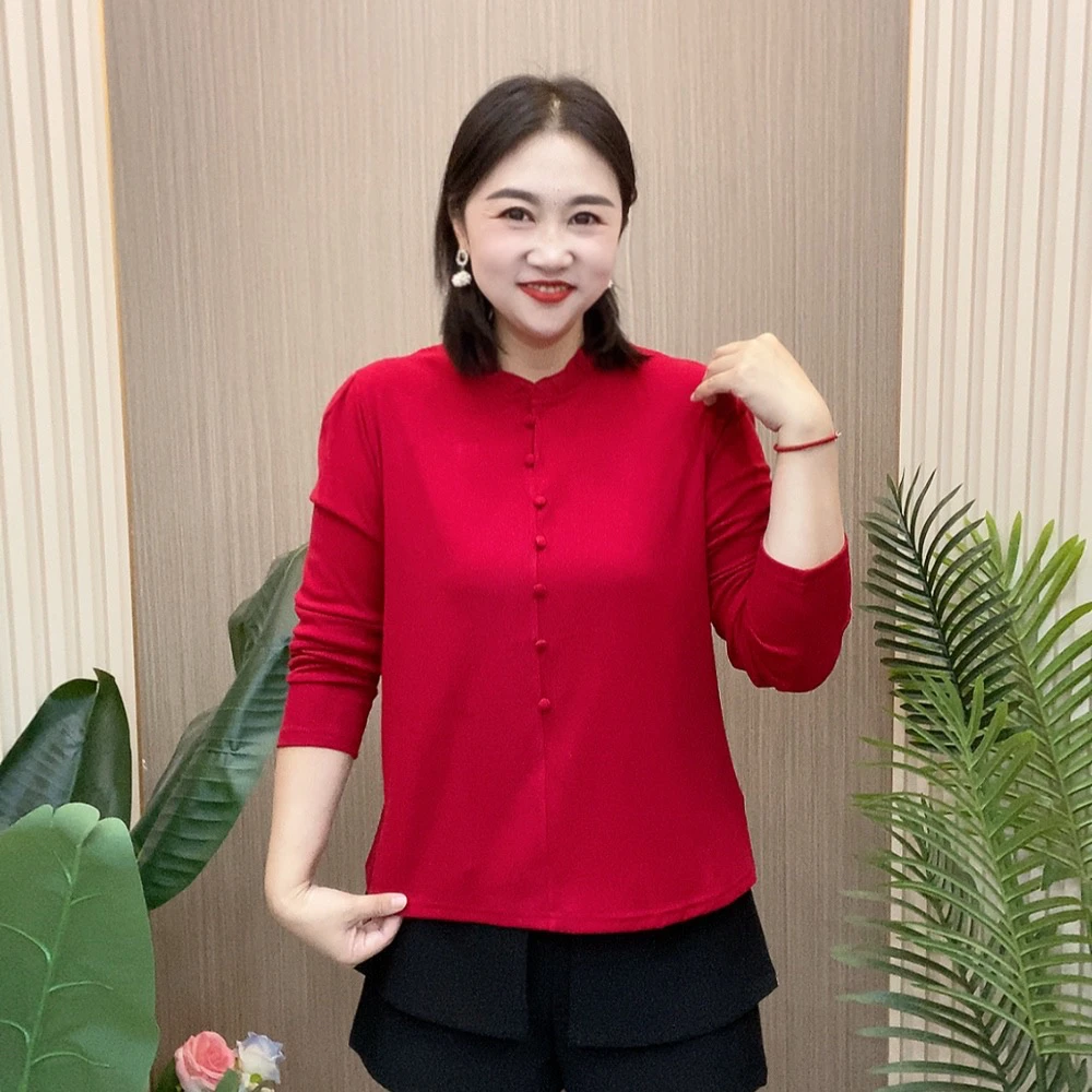 （1013）冬季新款德绒精致花边大码胖mm纯色上衣打底衫