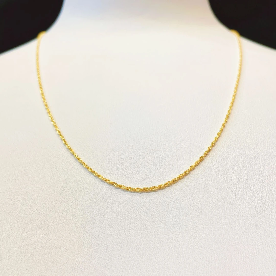 【加加专属】16 MJ8427-18K金百搭麻花简约时尚项链-45cm