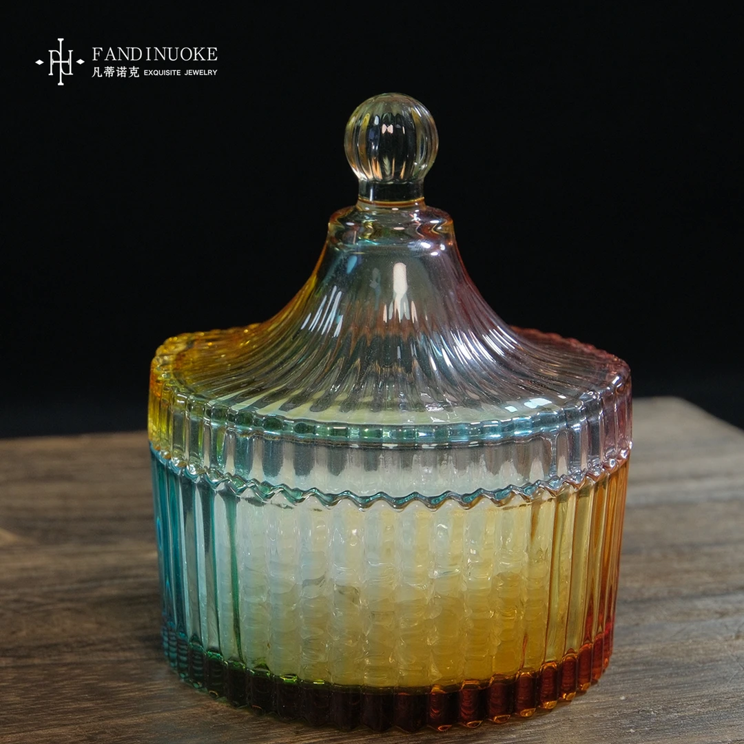 【加加专属】17 MJ5354-彩色玻璃糖果罐碗