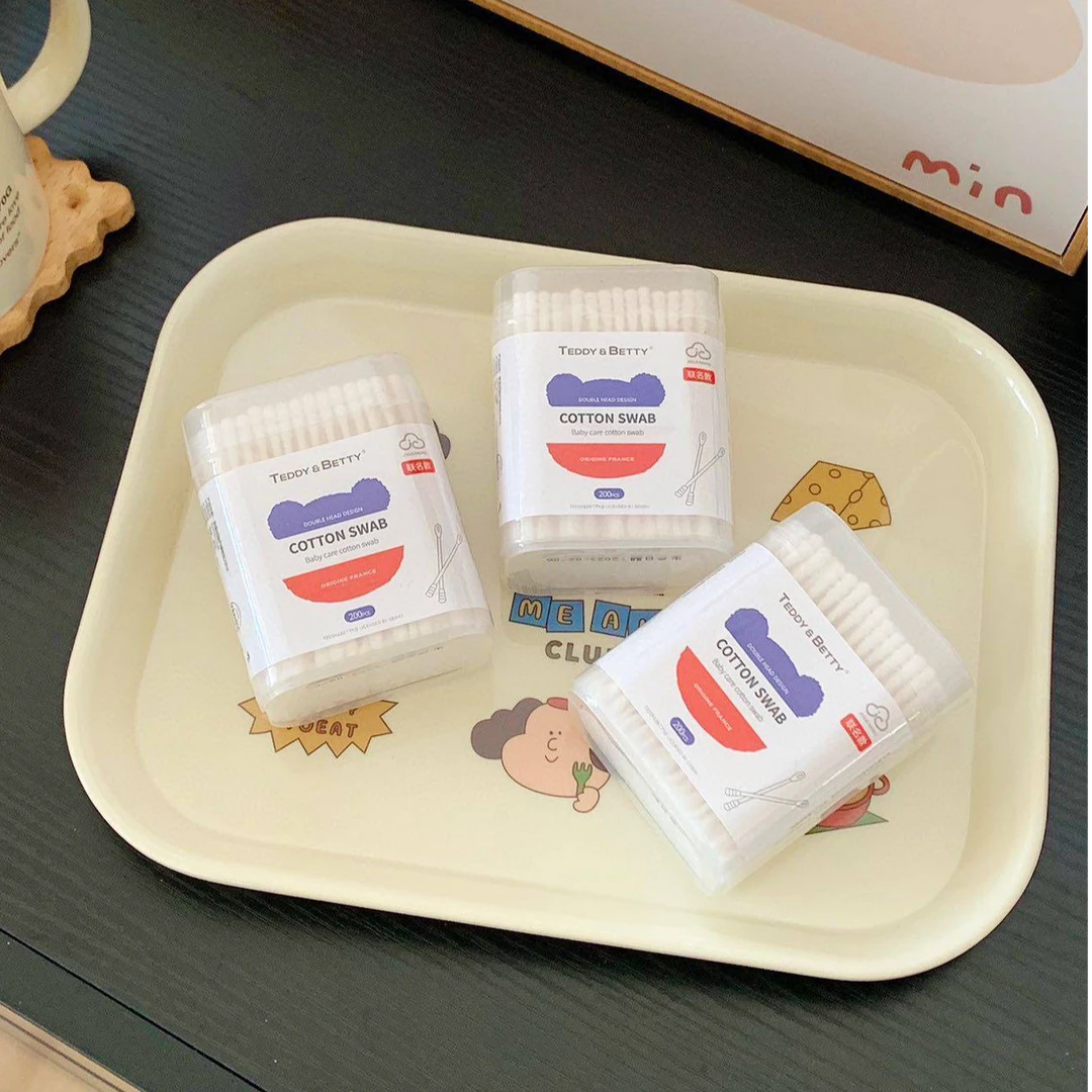 儿童双头棉签（螺旋头+耳勺）200支/盒 1盒