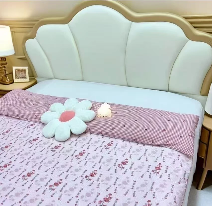 红梅加厚纯棉磨毛四件套被套床单枕套亲肤家用简约小清新