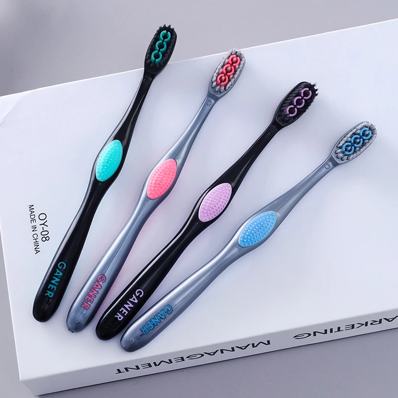 GANER/卡尼尔【4支碳丝雪融丝双拼】超细软毛家用护龈独立超软牙刷