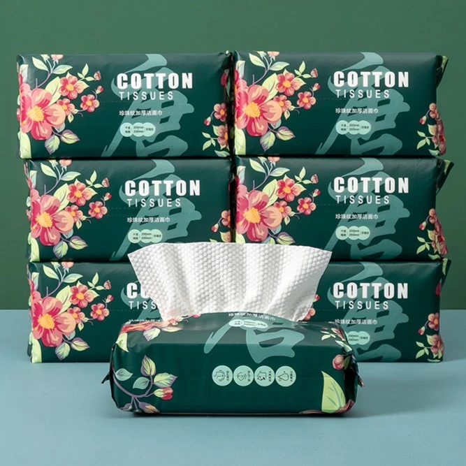 【官方】小棉哚一次性洗脸巾抽取式干湿两用卸妆棉柔巾珍珠纹洁面巾