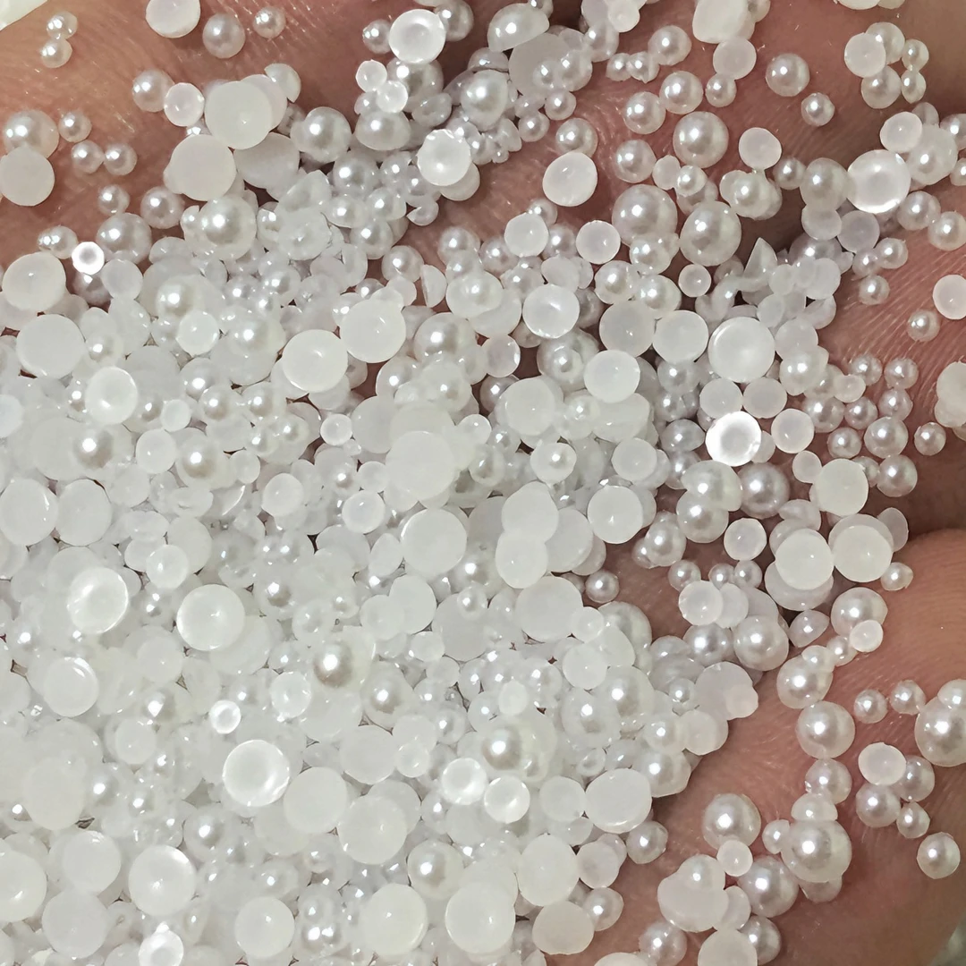 『故人甲』无孔圆珍珠/半圆珍珠高亮美甲穿戴甲Diy材料包