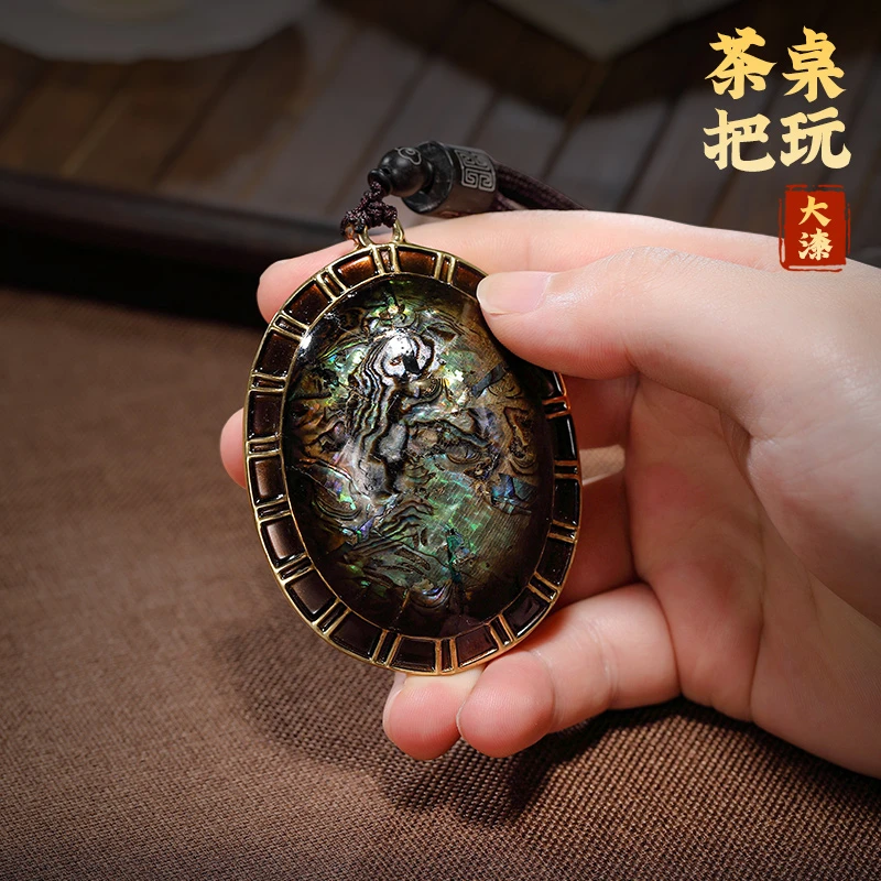 富甲天下龟壳实心创意手把件随身解压把玩治愈系黄铜高端摆件礼物