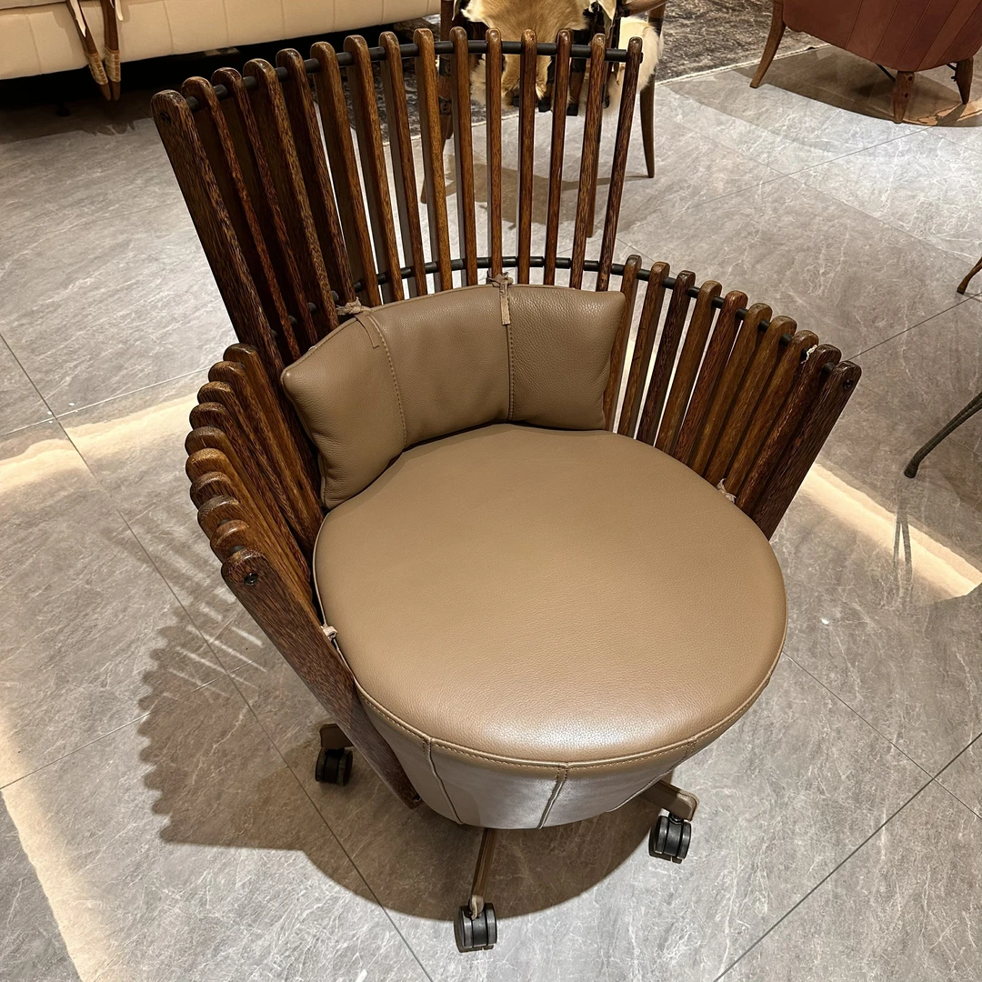 塔瓦图休闲椅椰木定制75*75*94cm 坐高48cm 美式手工