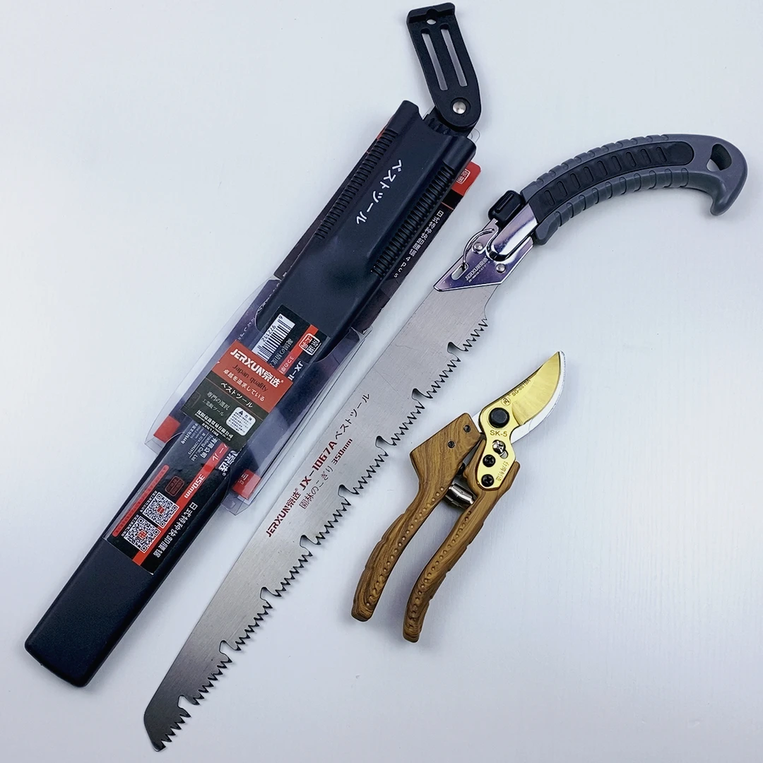 园林工具套装，果树专用剪刀，快卸腰锯。
