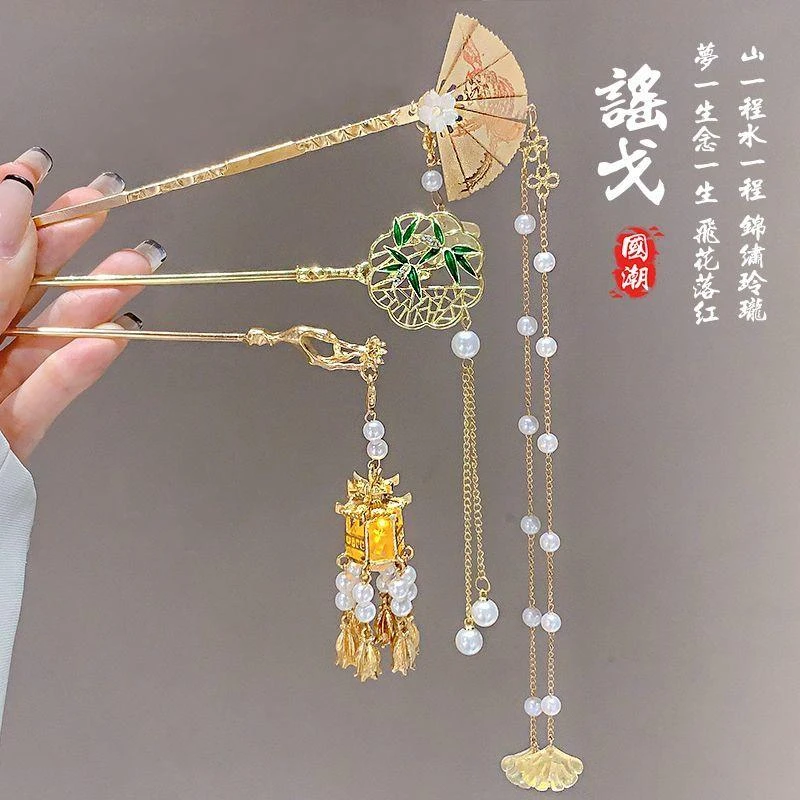 国风复古古风明制流苏簪子气质汉服盘发发钗发簪盘头发筷子发簪