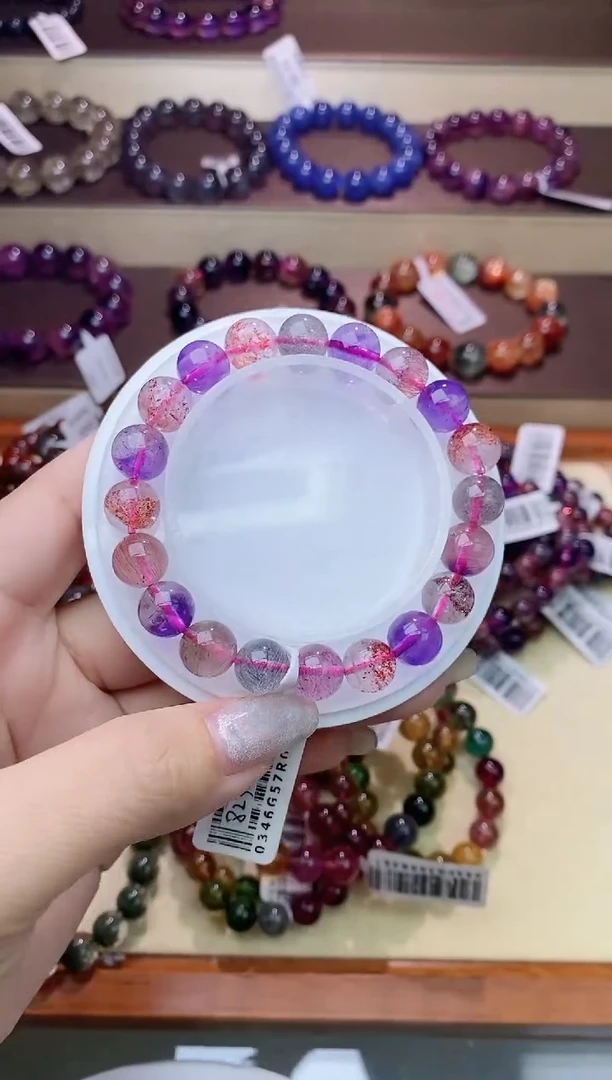 【闪购商品】水晶手链未镶嵌黑加仑超七单圈9m+