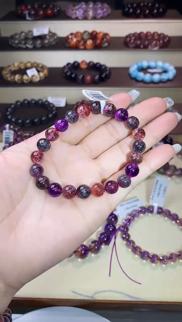 【闪购商品】水晶手链未镶嵌黑加仑超七8m+