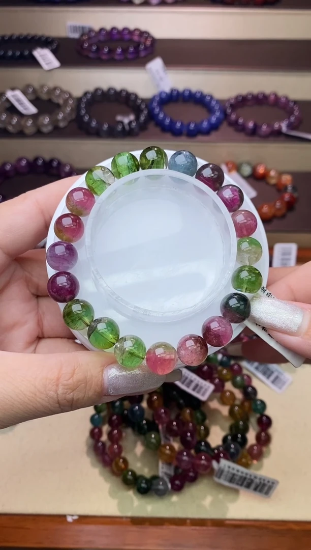 【闪购商品】碧玺手链未镶嵌西瓜碧玺单圈10m+