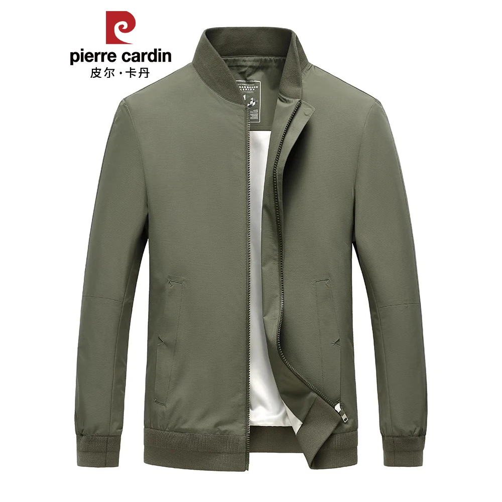 皮尔卡丹高端夹克外套男春秋季新款棒球服中年男士休闲短款爸爸装