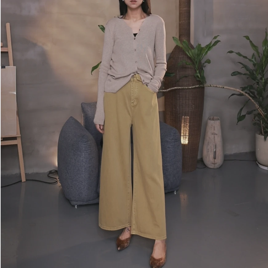 东倪原创早秋新款时尚百搭百搭休闲阔腿裤丝滑舒适84C99105