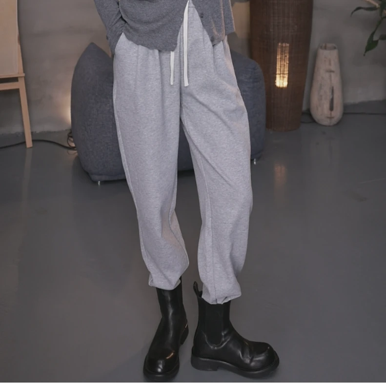 东倪原创抽绳直筒裤秋季新款百搭休闲简约时尚宽松显瘦 84C318