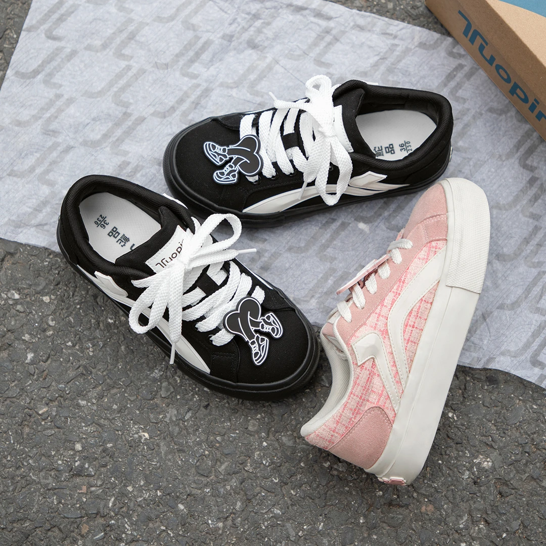 鮀品派派鞋运动时尚休闲百搭春季潮鞋学生潮流韩版情侣小众帆布鞋